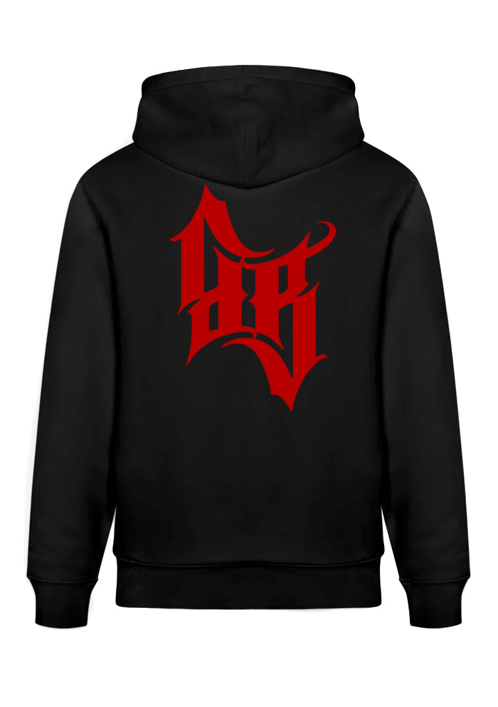 Hoodie Men BB22 Classic - Crossed Bones B/R