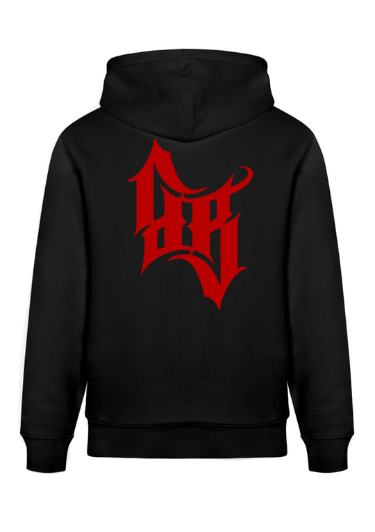 Hoodie Men BB22 Classic - Crossed Bones B/R