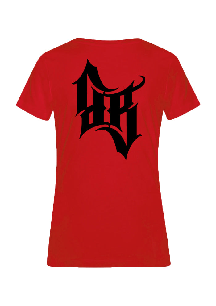 T-Shirt Women BB22 - Crossed Bones R/B
