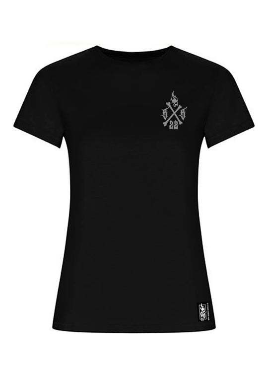 T-Shirt Women BB22 - Crossed Bones B/G