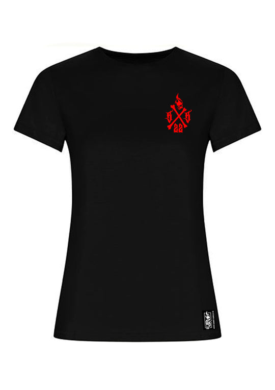 T-Shirt Women BB22 - Crossed Bones B/R