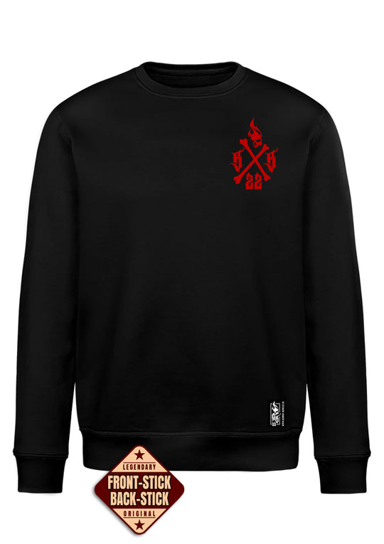 Crewneck Men BB22 Classic - Crossed Bones B/R