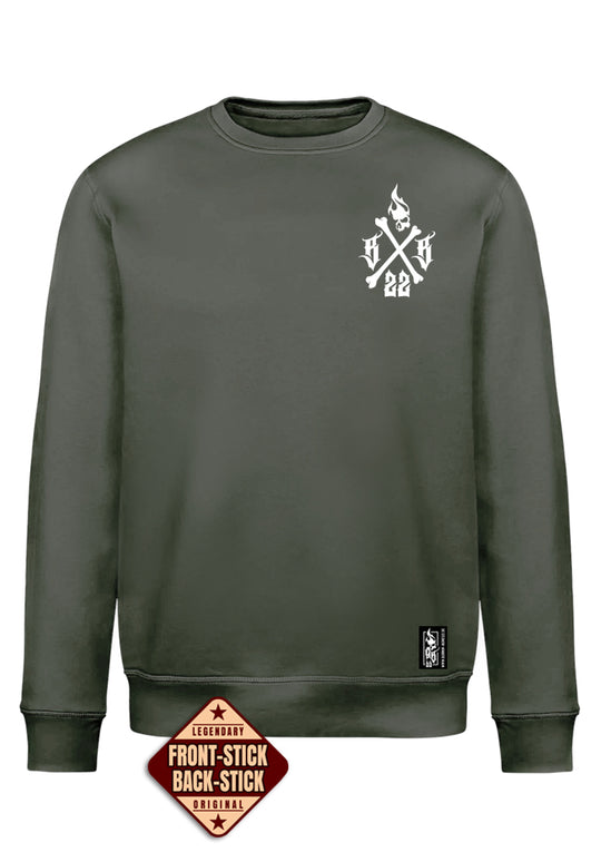 Crewneck Men BB22 Classic - Crossed Bones K/W