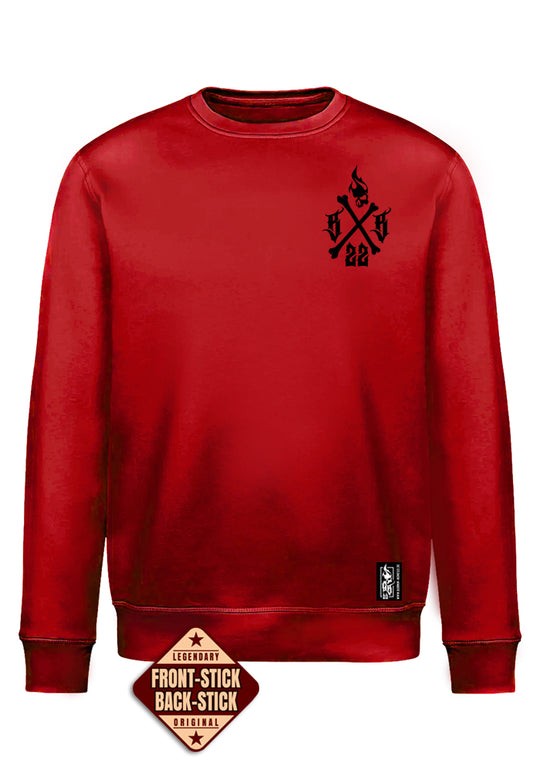 Crewneck Men BB22 Classic - Crossed Bones R/B