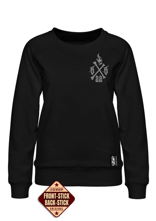 Crewneck Women BB22 Classic - Crossed Bones B/G