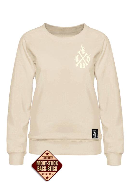 Crewneck Women BB22 Classic - Crossed Bones Sand/Sand