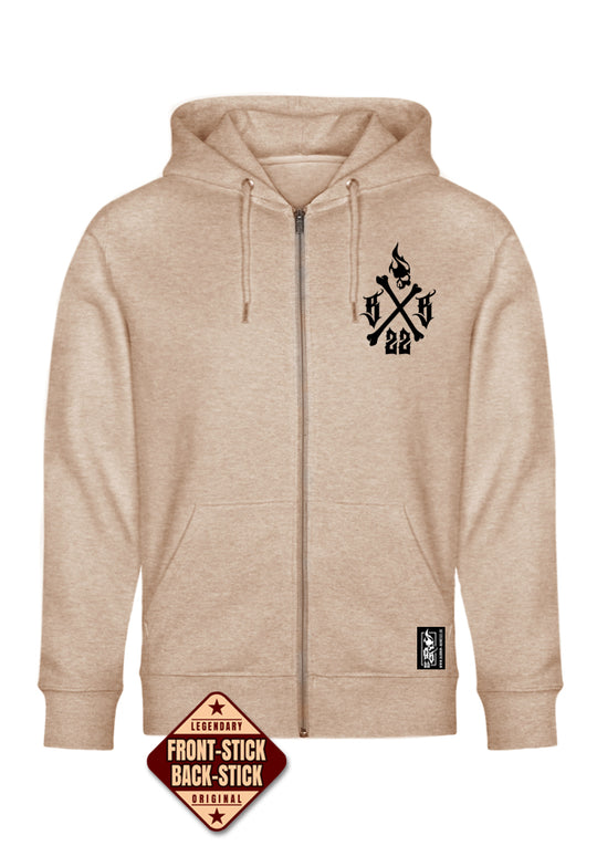 Hoodie-Jacke Men BB22 Heavy - Crossed Bones S/B
