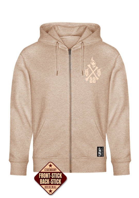 Hoodie-Jacke Men BB22 Heavy - Crossed Bones Sand/Sand