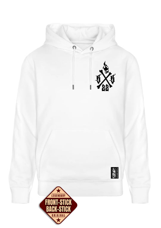 Hoodie Men BB22 Classic - Crossed Bones W/B