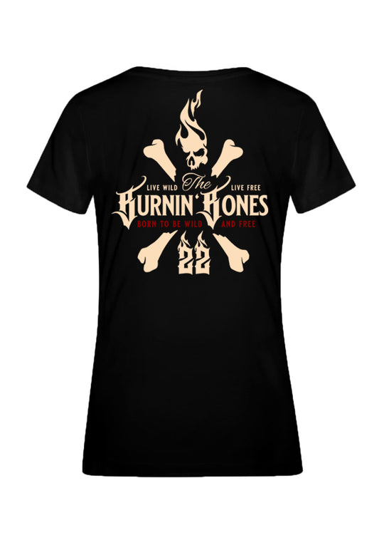 T-Shirt Women BB22 - Skull Bones B/DR