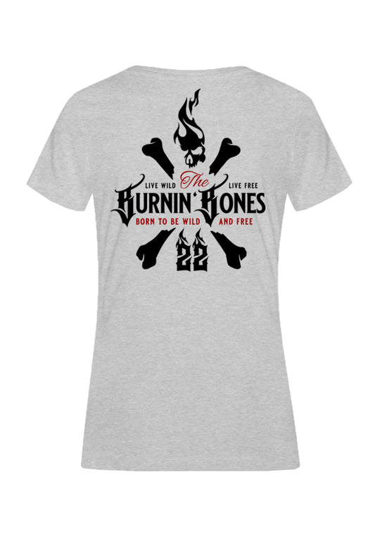 T-Shirt Women BB22 - Skull Bones G/RBR