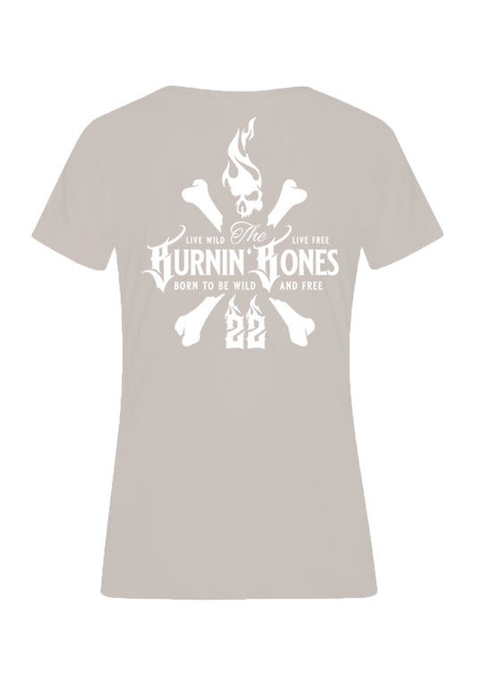T-Shirt Women BB22 - Skull Bones O/W