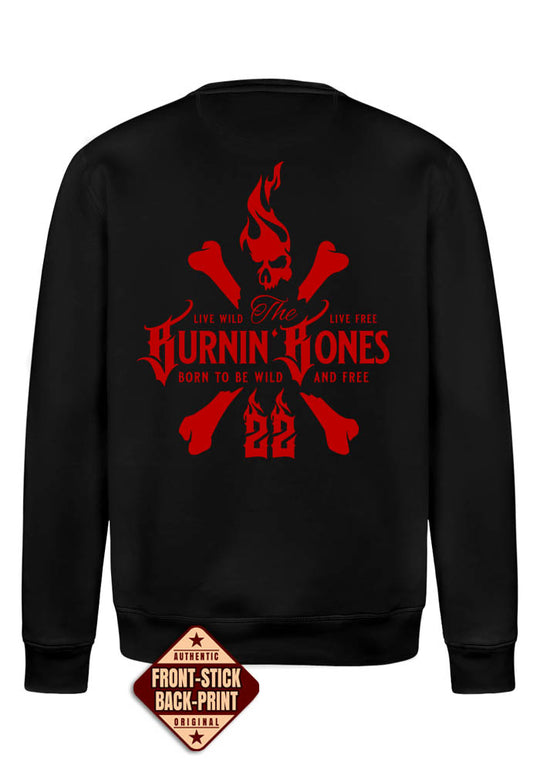 Crewneck Men BB22 Classic - Skull Bones B/R