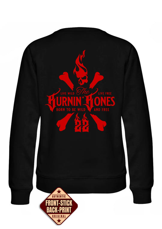Crewneck Women BB22 Classic - Skull Bones B/R