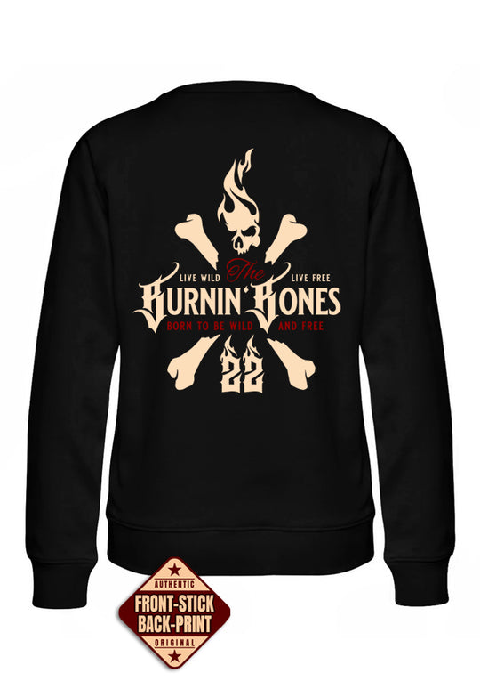 Crewneck Women BB22 Classic - Skull Bones B/RDR