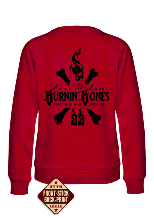 Crewneck Women BB22 Classic - Skull Bones R/B