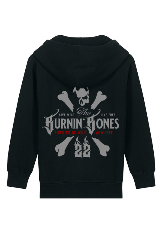 Little Bandits Hoodie-Jacke - Skull Bones B/GR