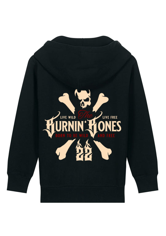 Little Bandits Hoodie-Jacke - Skull Bones B/RDR