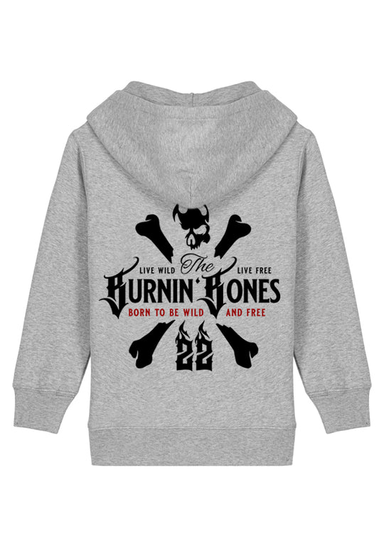 Little Bandits Hoodie-Jacke - Skull Bones G/BR