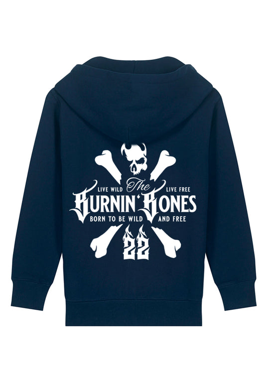 Little Bandits Hoodie-Jacke - Skull Bones N/W