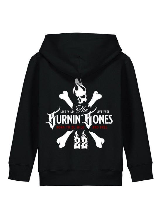 Little Bandits Hoodie - Skull Bones B/WR