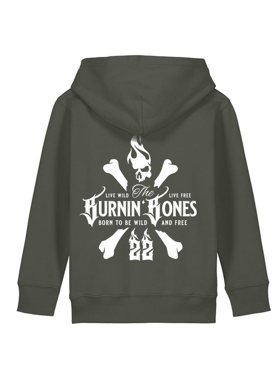 Little Bandits Hoodie - Skull Bones K/W