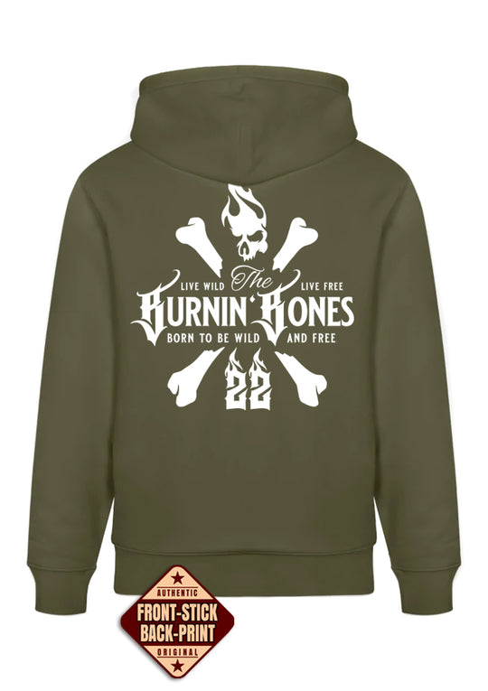 Hoodie Men BB22 Classic - Skull Bones K/W