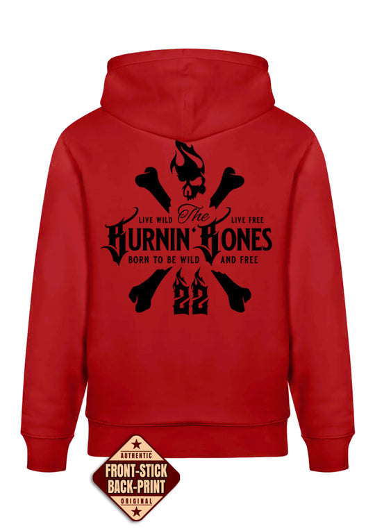 Hoodie Men BB22 Classic - Skull Bones R/B