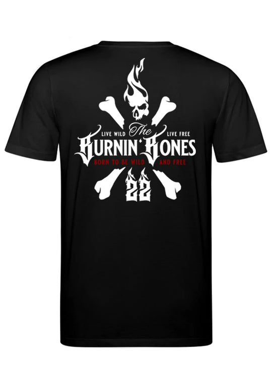 T-Shirt Men BB22 - Skull Bones B/WR