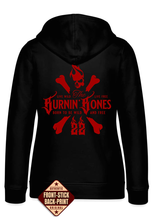 Hoodie Women BB22 Classic - Skull Bones B/R