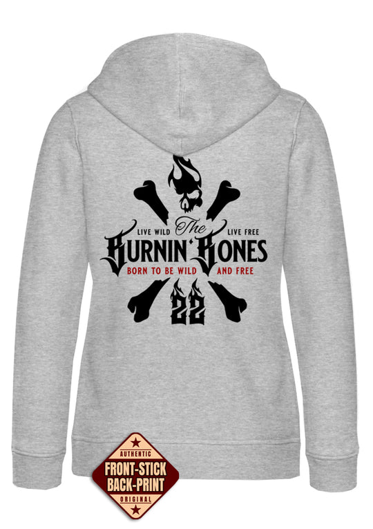 Hoodie Women BB22 Classic - Skull Bones G/BR