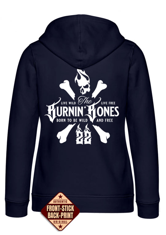 Hoodie Women BB22 Classic - Skull Bones N/W