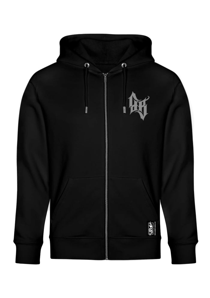 Hoodie-Jacke Men BB22 Heavy - Skull Bones B/GR