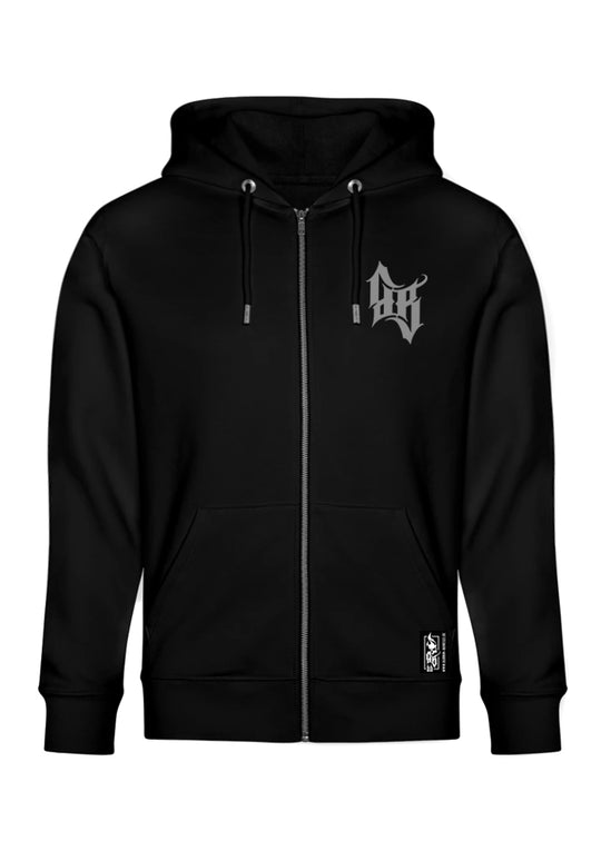 Hoodie-Jacke Men BB22 Heavy - Skull Bones B/GR
