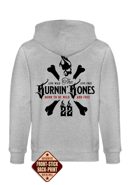 Hoodie-Jacke Men BB22 Heavy - Skull Bones G/BR
