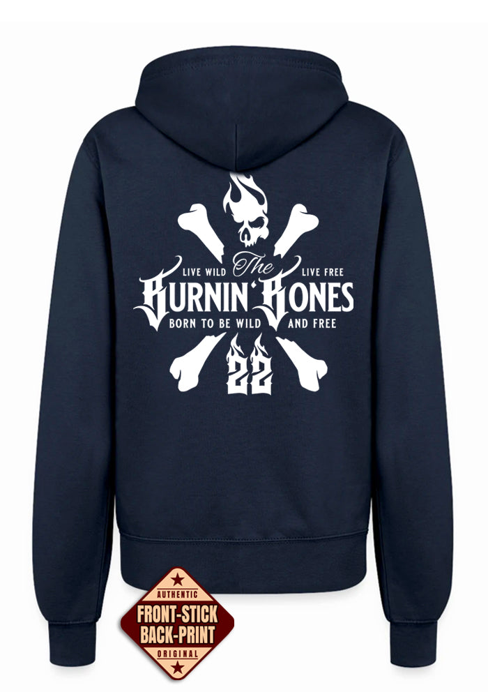Hoodie-Jacke Women BB22 Heavy - Skull Bones N/W
