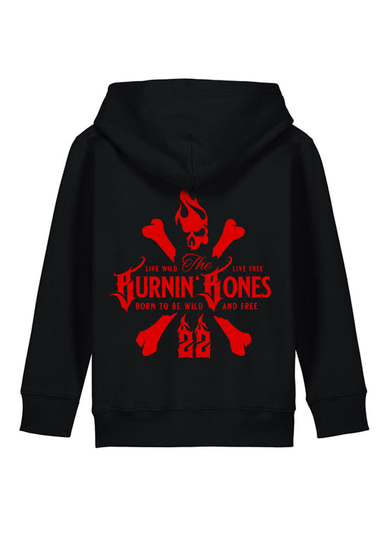 Little Bandits Hoodie - Skull Bones B/R