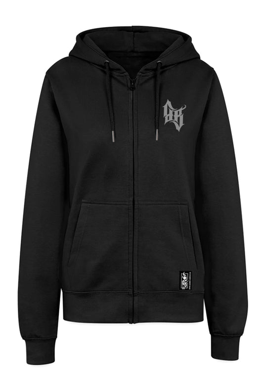 Hoodie-Jacke Women BB22 Heavy - Skull Bones B/GR