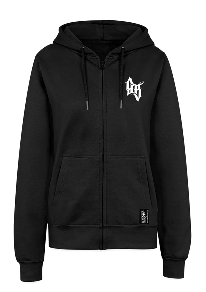 Hoodie-Jacke Women BB22 Heavy - Skull Bones B/WR