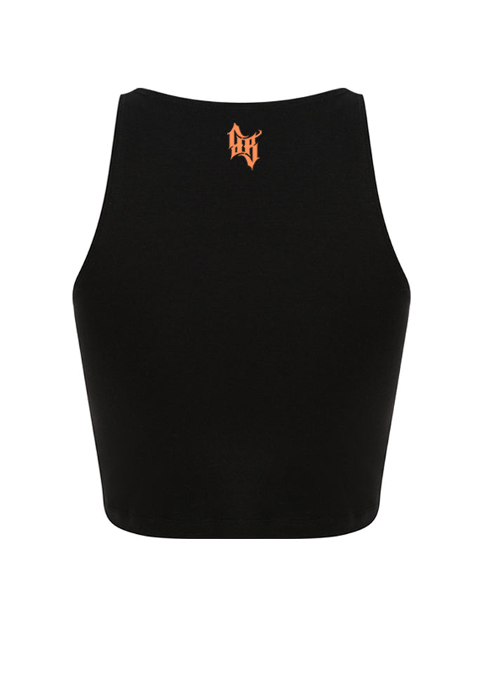 Cropped Top Women BB22 - Loud Pipes B/Orange