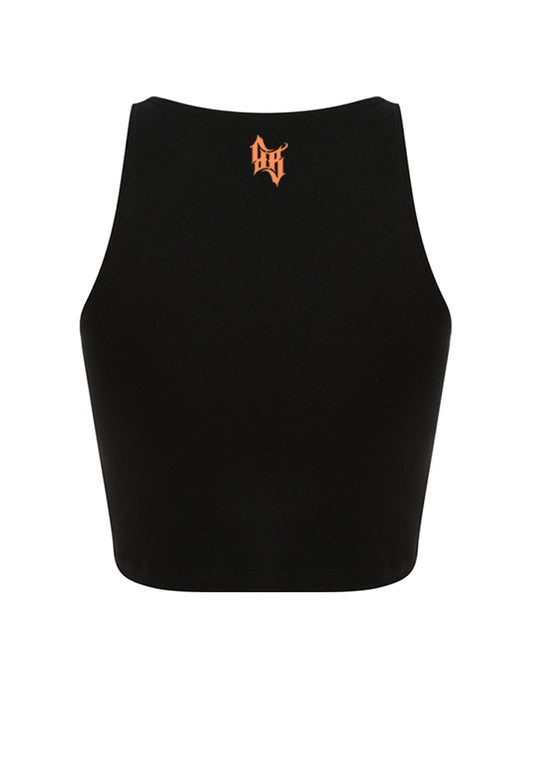Cropped Top Women BB22 - Loud Pipes B/Orange