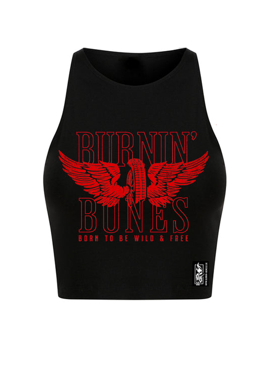 Cropped Top Women BB22 - Flying Wheel B/R