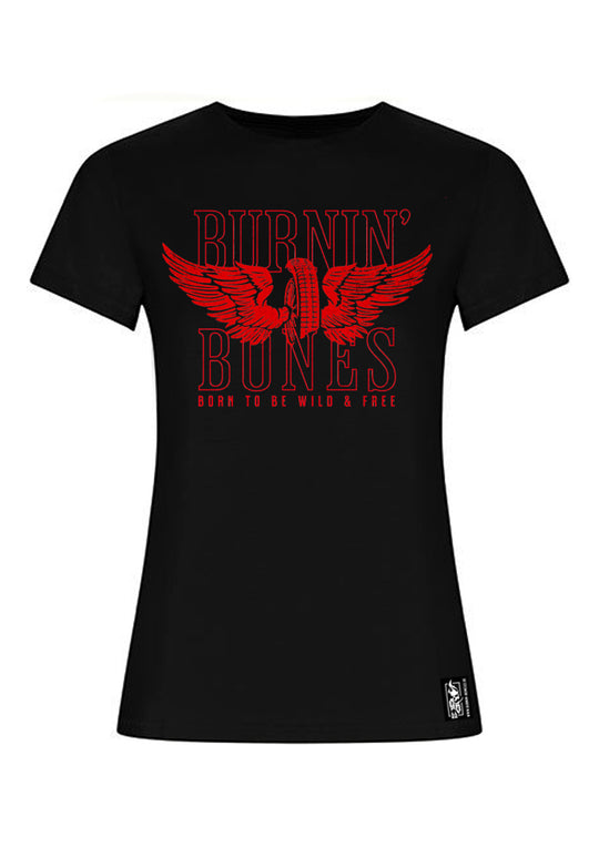 T-Shirt Women BB22 - Flying Wheel B/R