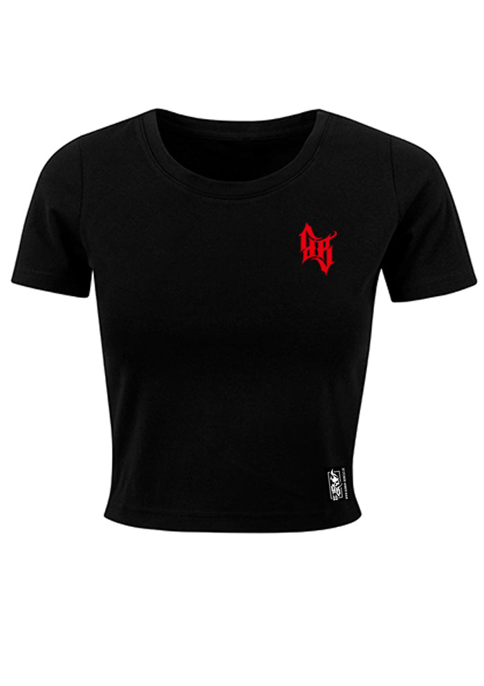 Cropped T-Shirt Women BB22 - Flying Wheel B/R