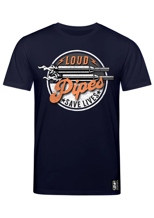 T-Shirt Men BB22 - Loud Pipes N/Orange