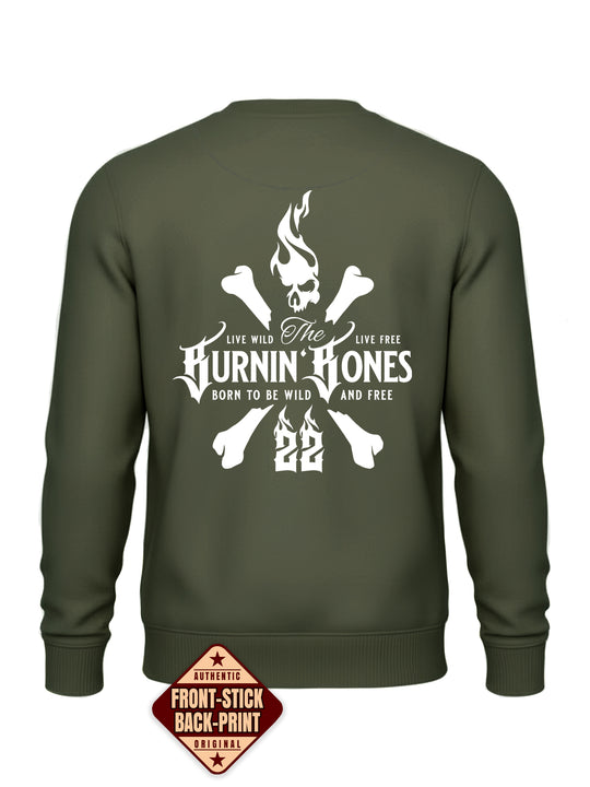 Crewneck Men BB22 Classic - Skull Bones K/W