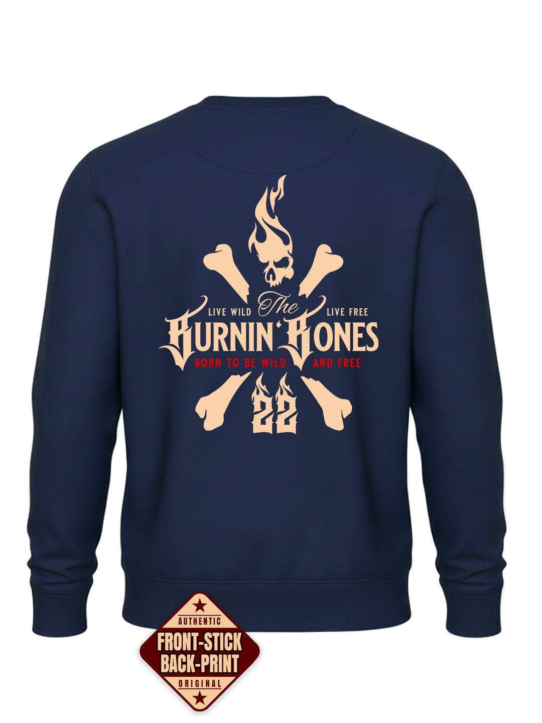Crewneck Men BB22 Classic - Skull Bones N/VDR