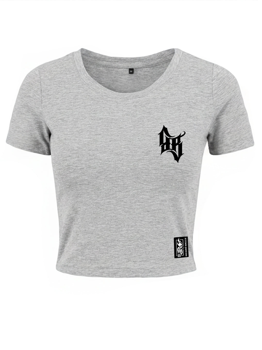 Cropped T-Shirt Women Skull Bones G/B