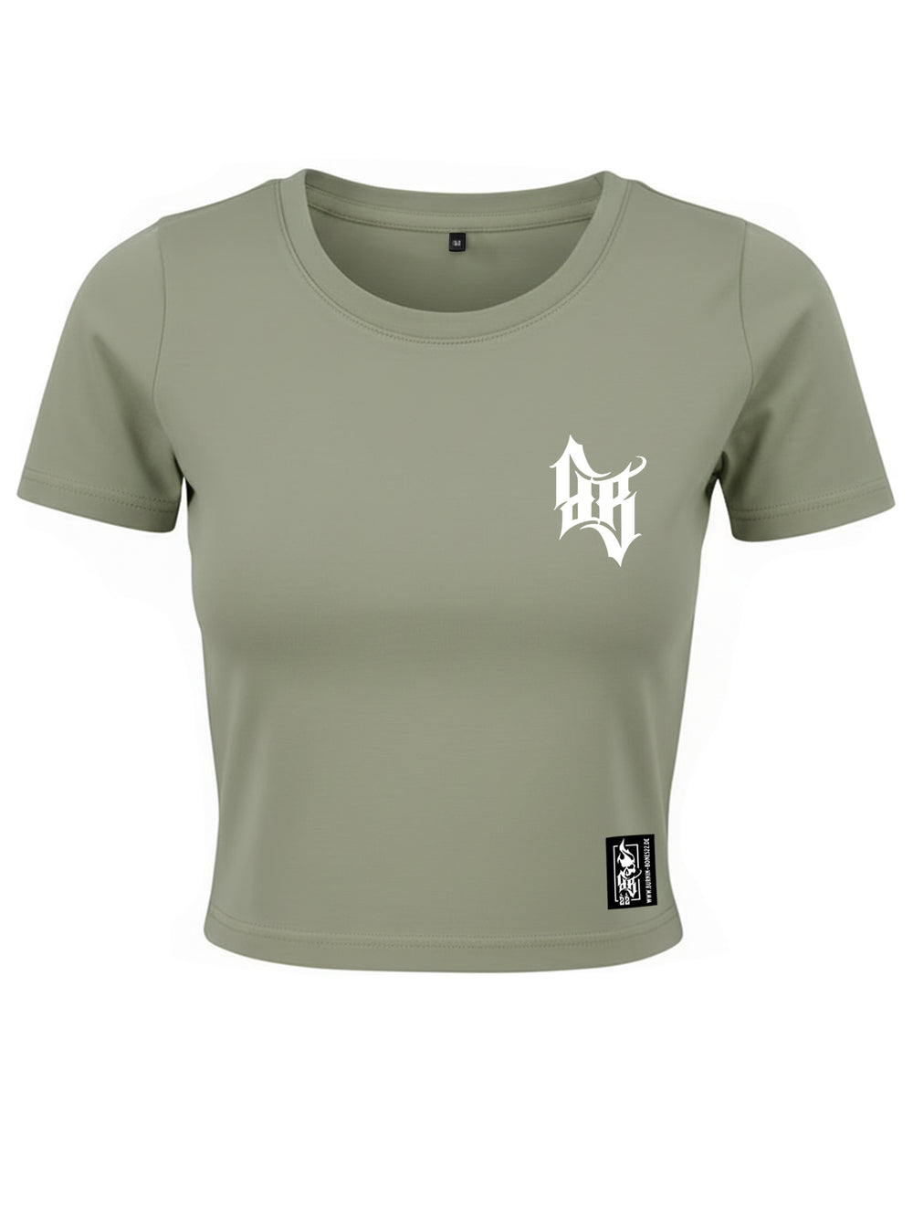 Cropped T-Shirt Women Skull Bones K/W