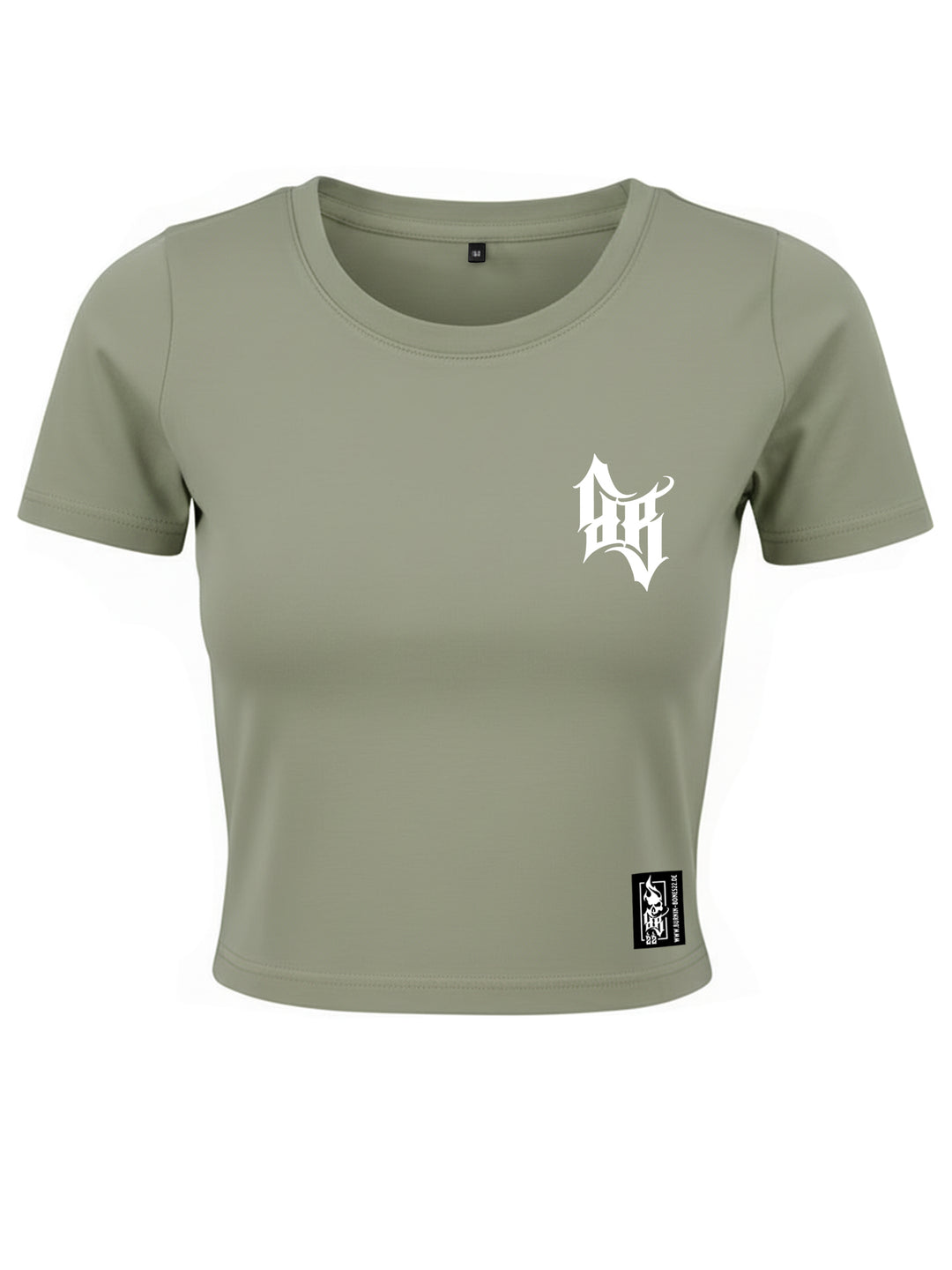 Cropped T-Shirt Women Skull Bones K/W